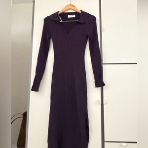 Double Zero Deep Purple Long Sleeve Dress